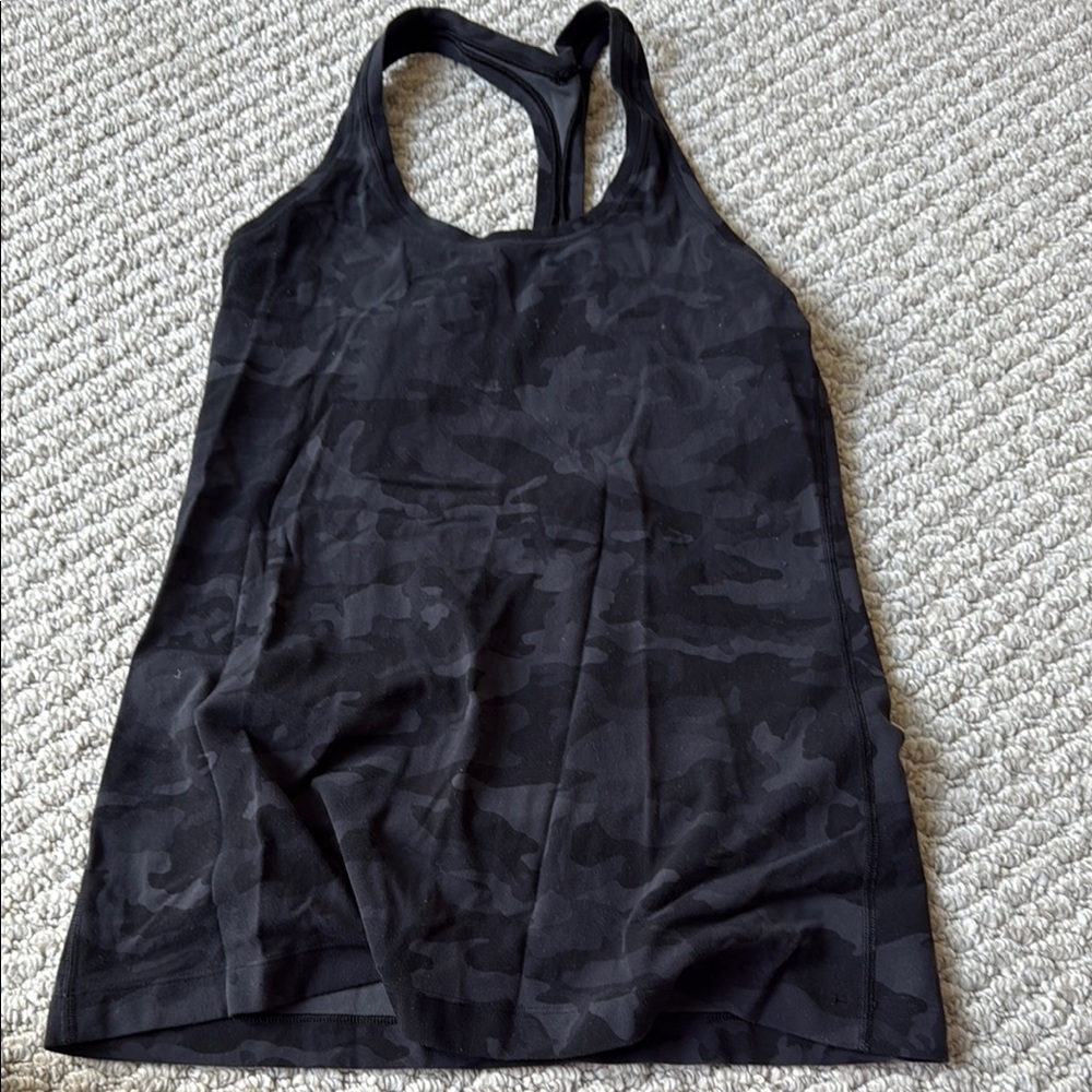 Lululemon Black Camouflage Women's Tank Top